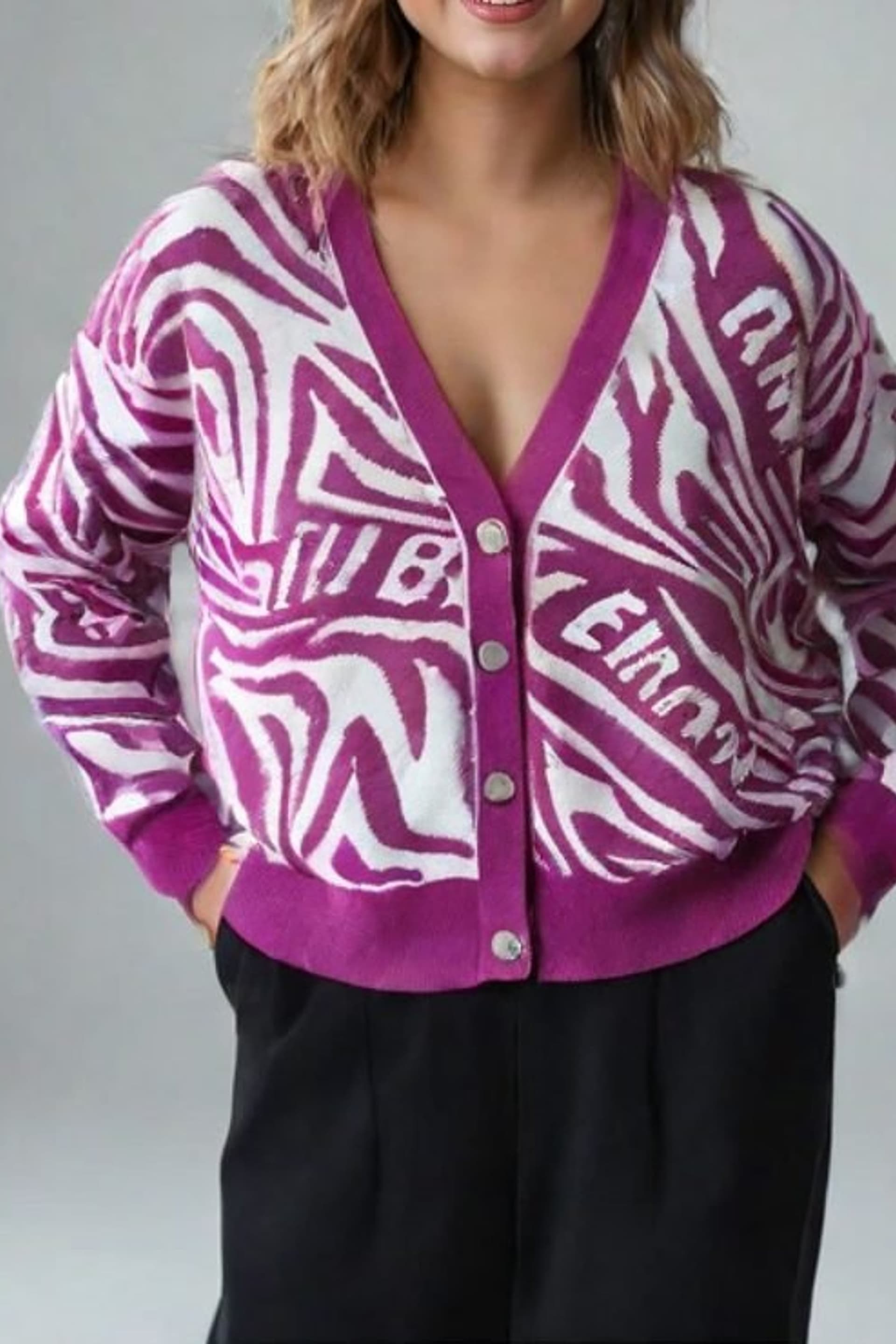Saco Grueso Con Diseño De Cebra